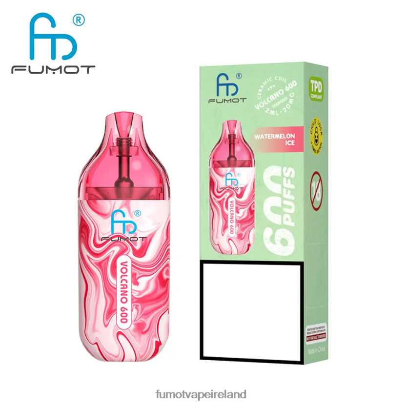Fumot Volcano 600 TPD-Compliant Disposable Vape - 2ML (3 Pieces Set) T6F626301 | Fumot Ireland Cool Mint